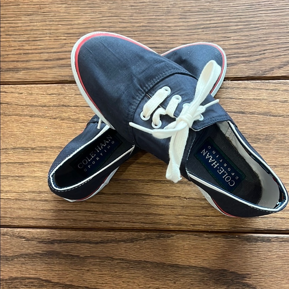 Cole Haan Dark Blue NWOT Canvas Shoes with White Accents